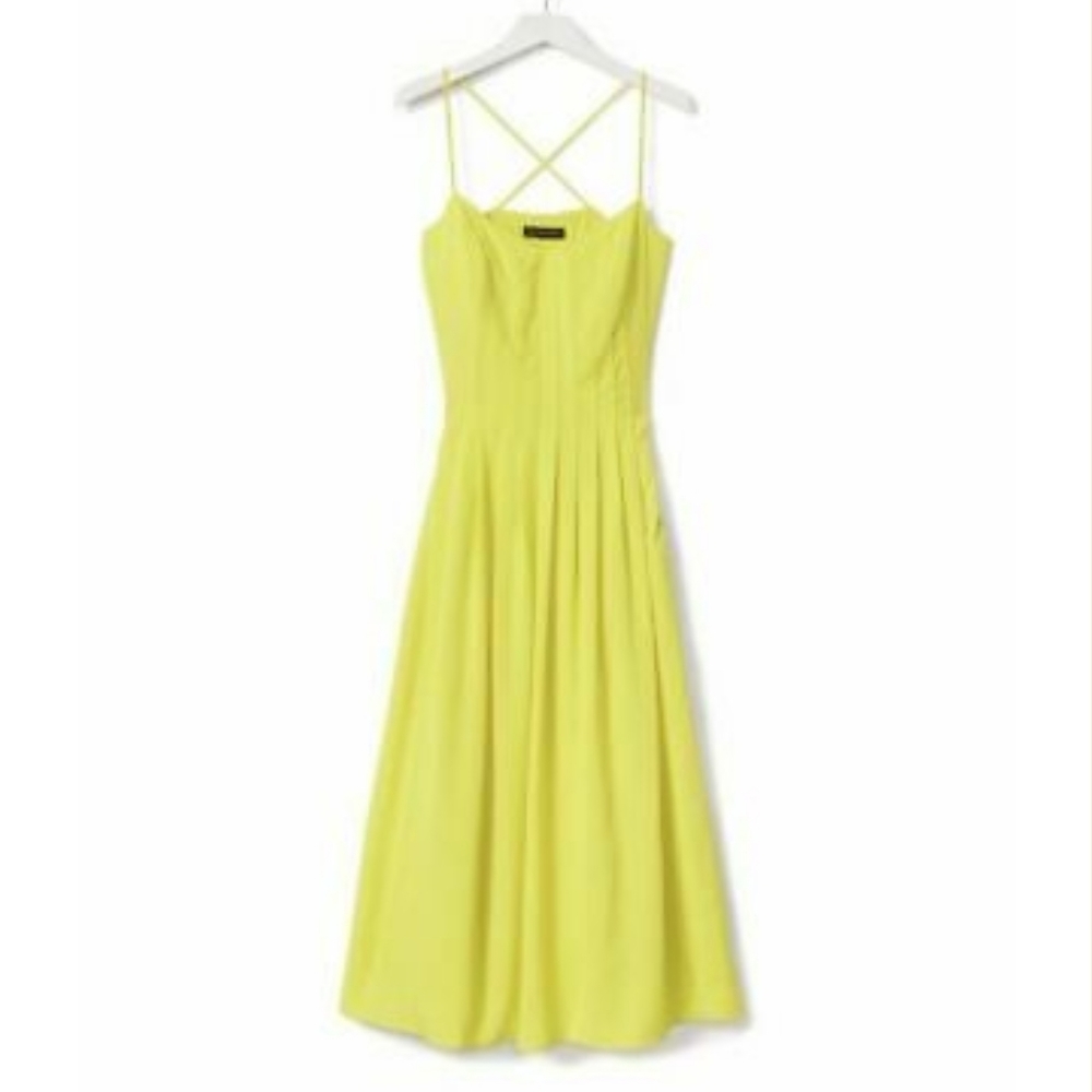 NWT Pleated Strappy Maxi Dress